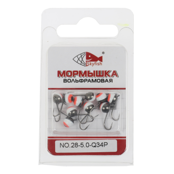 Мормышка вольф. SKYFISH "Дробинка с ушком", крашеная  №28-5.0-Q34P